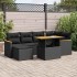 Set sofás jardín y cojines 7 pzas ratán sintético acacia