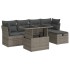 Set de muebles de jardín 6 pzas y cojines ratán sintético