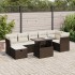 Set sofás de jardín 8 piezas y cojines ratán sintético