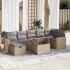 Set de sofás de jardín y cojines 8 piezas ratán sintético