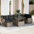 Set de sofás de jardín y cojines 8 piezas ratán sintético