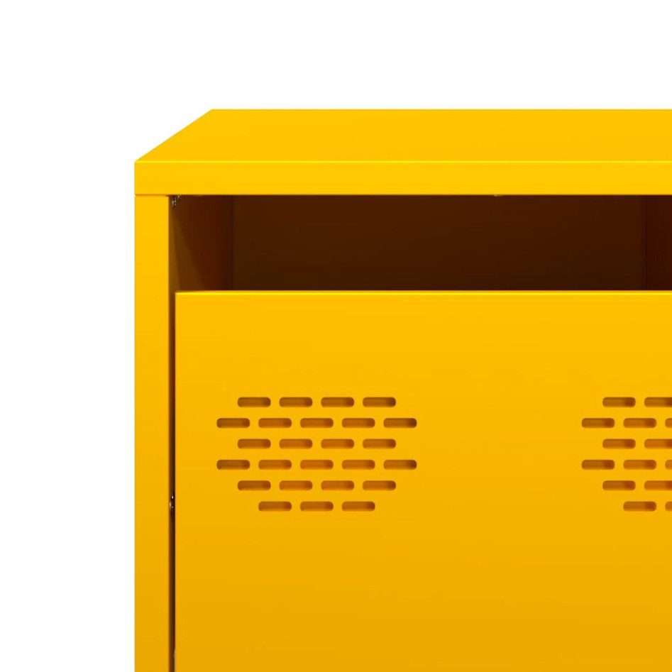 Mesa de centro acero laminado en frío amarillo 101,5x50x43,5