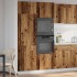 Mueble de frigorífico madera ingeniería envejecida 60x57x207
