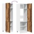 Mueble de frigorífico madera ingeniería envejecida 60x57x207