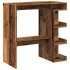 Mesa de bar con estante madera envejecida 100x48x101,5