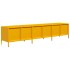 Mueble TV acero laminado en frío amarillo mostaza
