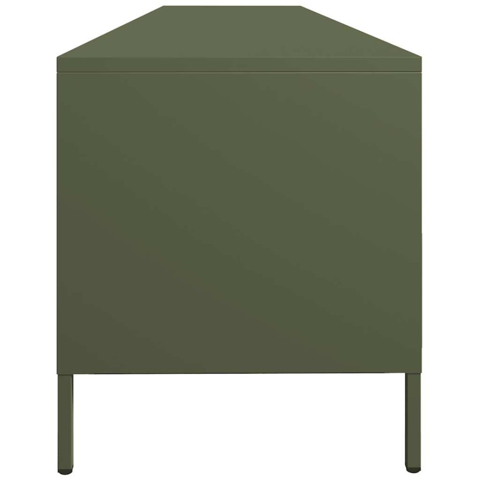 Mueble TV acero laminado en frío verde oliva 202x39x43,5