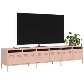 Mueble para TV acero laminado en frío rosa 202x39x43,5