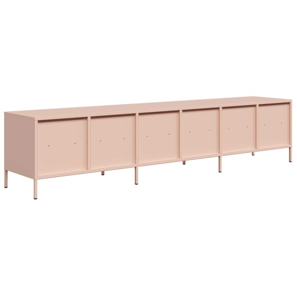 Mueble para TV acero laminado en frío rosa 202x39x43,5