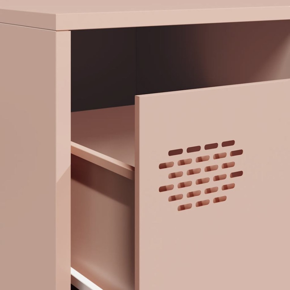 Mueble para TV acero laminado en frío rosa 202x39x43,5