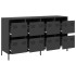 Aparador de acero laminado en frío negro 135x39x73,5