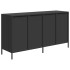 Aparador de acero laminado en frío negro 135x39x73,5