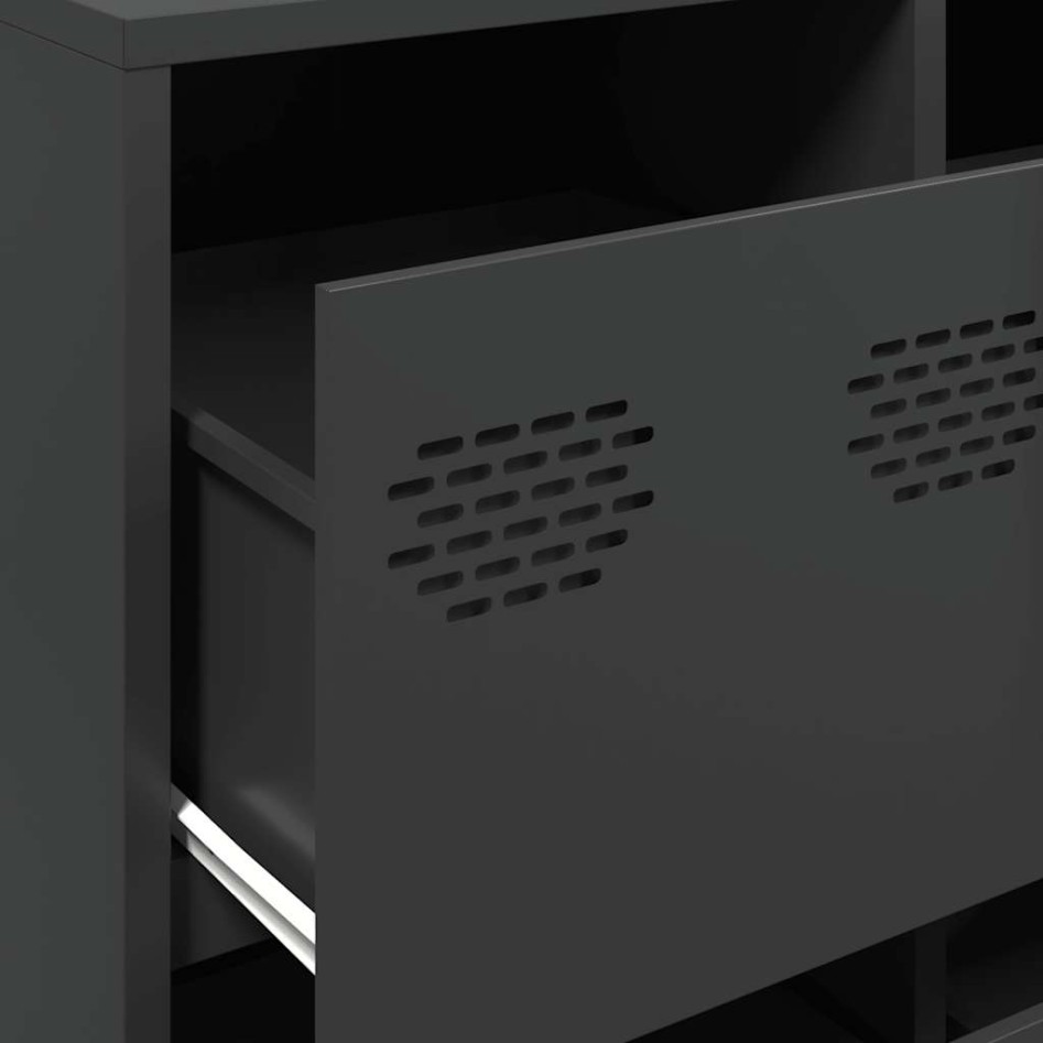 Aparador de acero laminado en frío negro 135x39x73,5