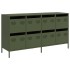 Aparador de acero laminado en frío verde oliva 135x39x73,5