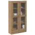 Aparador alto madera ingeniería roble artisan 82,5x30,5x150