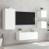 Muebles de TV de pared con LED 5 pzas madera ingeniería