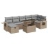 Set de sofás de jardín y cojines 8 piezas ratán sintético