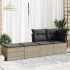 Set sofás jardín y cojines 2 pzas ratán sintético acacia
