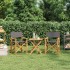 Sillas de director plegables 2 unidades madera maciza teca