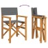 Sillas de director plegables 2 unidades madera maciza teca