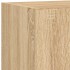 Muebles TV pared con LED 5 pzas madera ingeniería roble