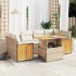 Set sofás jardín y cojines 7 pzas ratán sintético acacia