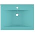 Lavabo de lujo con grifo cerámica 60x46 cm verde