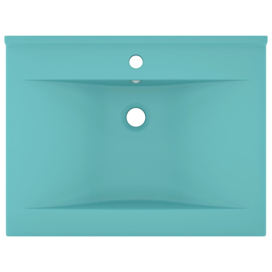 Lavabo de lujo con grifo cerámica 60x46 cm verde