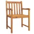 Juego de comedor de jardín 3 piezas madera maciza de
