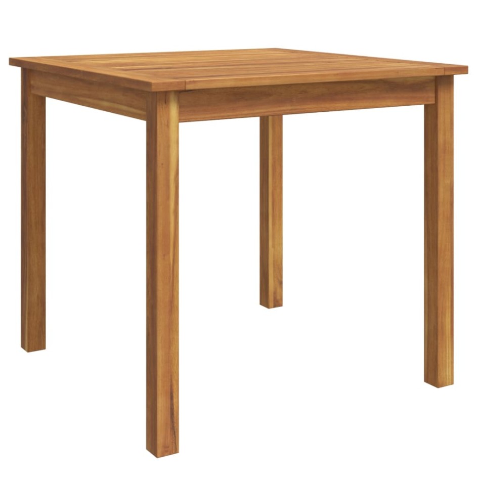 Juego de comedor de jardín 3 piezas madera maciza de