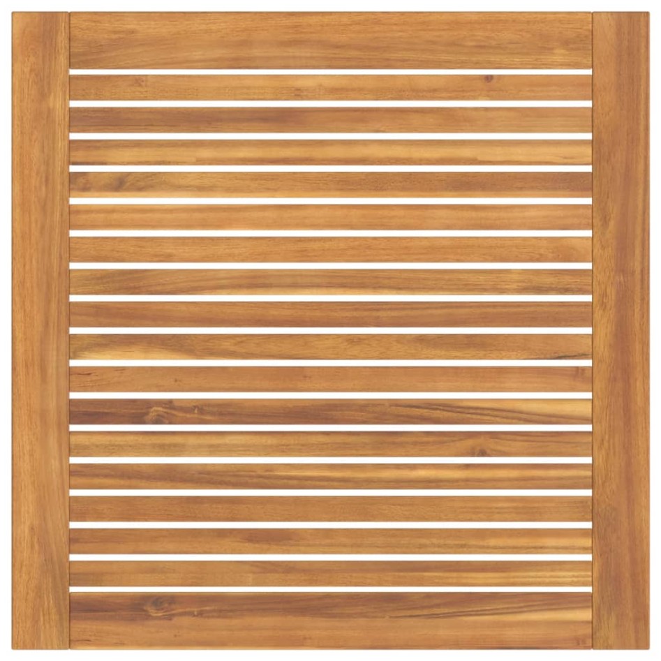 Juego de comedor de jardín 3 piezas madera maciza de