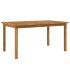Juego de comedor de jardín 5 piezas madera maciza de