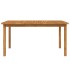 Juego de comedor de jardín 5 piezas madera maciza de