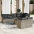 Set de muebles de jardín 9 pzas y cojines ratán sintético