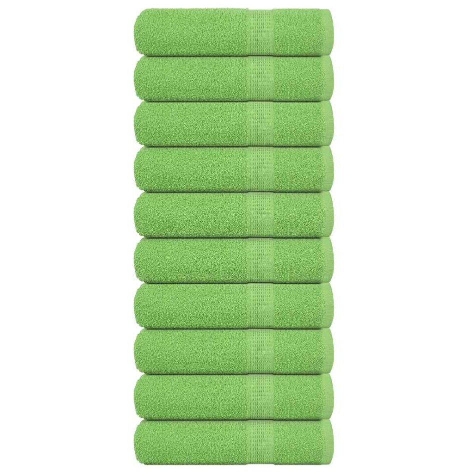 Toallas de Baño 10 uds Verde Manzana 100x150 cm 360