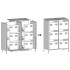 Aparador acero blanco 68x39x101,5