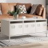 Mesa de centro acero laminado en frío blanco 101,5x50x43,5