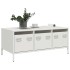 Mesa de centro acero laminado en frío blanco 101,5x50x43,5