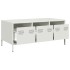 Mesa de centro acero laminado en frío blanco 101,5x50x43,5