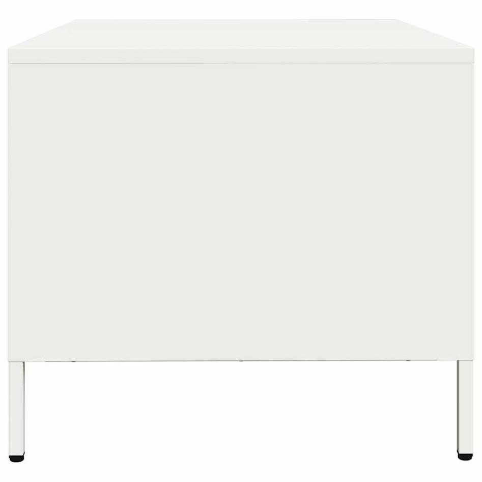 Mesa de centro acero laminado en frío blanco 101,5x50x43,5