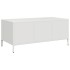 Mesa de centro acero laminado en frío blanco 101,5x50x43,5