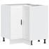 Mueble bajo esquina de cocina porto blanco madera