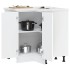 Mueble bajo esquina de cocina porto blanco madera