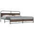 Estructura de cama sin colchón metal roble marrón 180x200