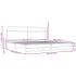Estructura de cama sin colchón metal roble marrón 180x200