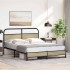 Estructura de cama sin colchón metal roble Sonoma 160x200