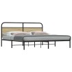 Estructura de cama sin colchón metal roble Sonoma 180x200 cm