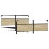 Estructura de cama sin colchón metal roble Sonoma 200x200