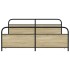 Estructura de cama sin colchón metal roble Sonoma 200x200
