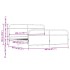 Estructura de cama sin colchón metal roble Sonoma 200x200